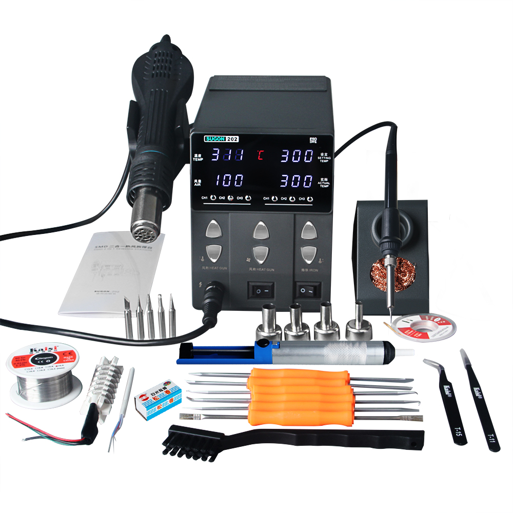 SUGON-202 760W 2 IN 1 Solderin - Smd Rework Station Hot Air Soldering 2 In 1 review and price