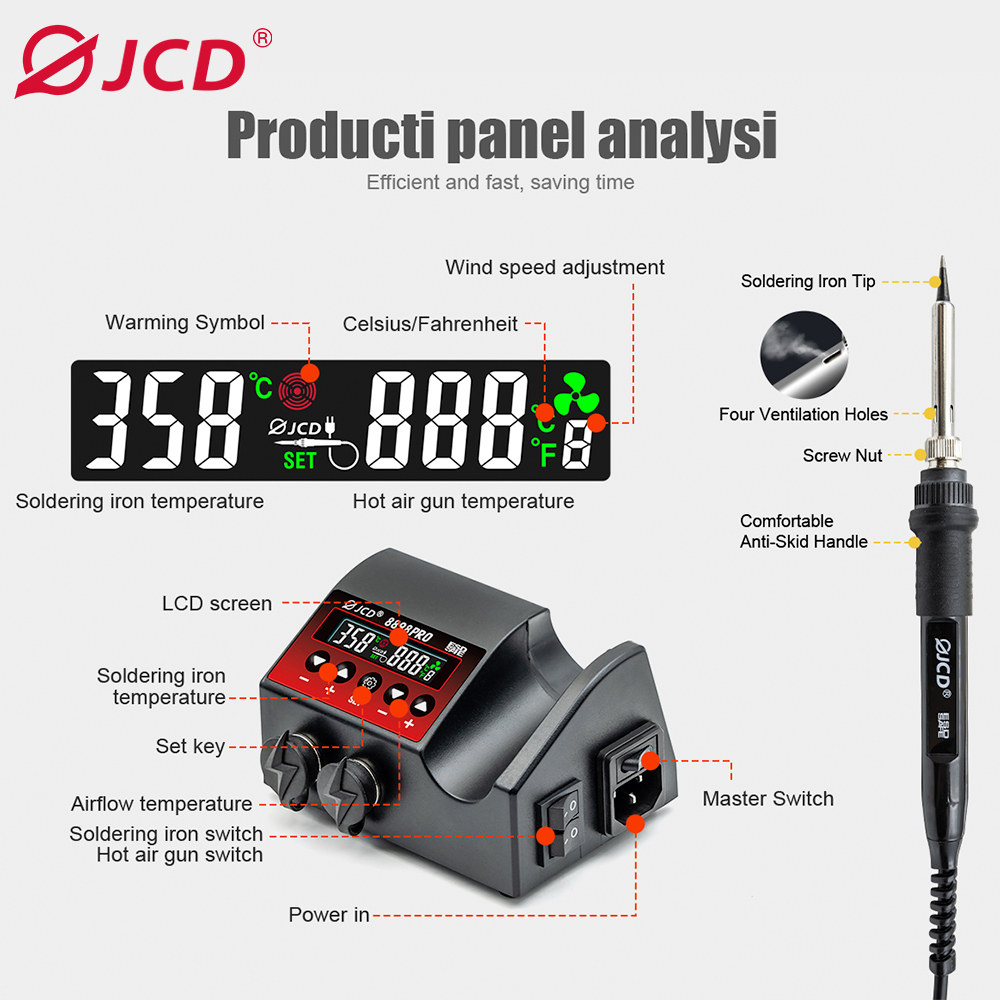 750W SMD Rework Soldering Stat - Smd Rework Station Hot Air Soldering 2 In 1 review and price