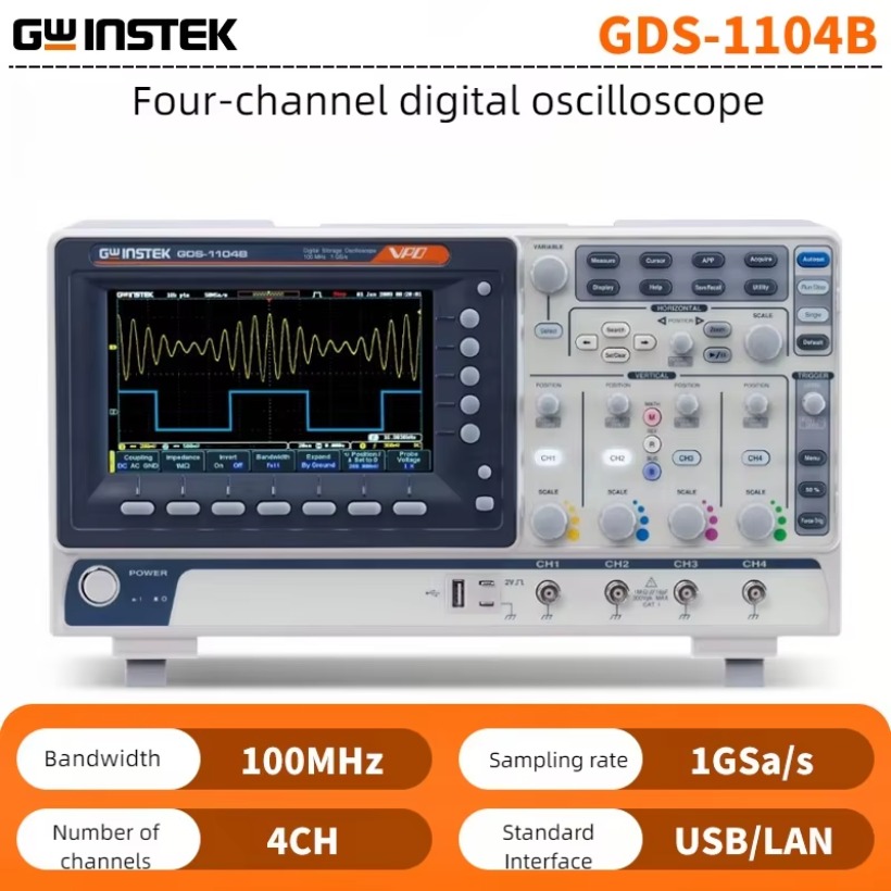 GWInstek Digital Storage Oscil - Digital Storage Oscilloscope 4 Channel 100Mhz review and price