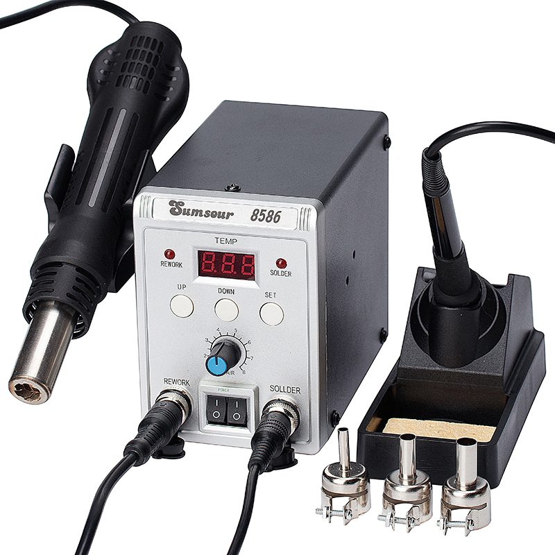 8586 700W 2 in 1 Digital Displ - Smd Rework Station Hot Air Soldering 2 In 1 review and price
