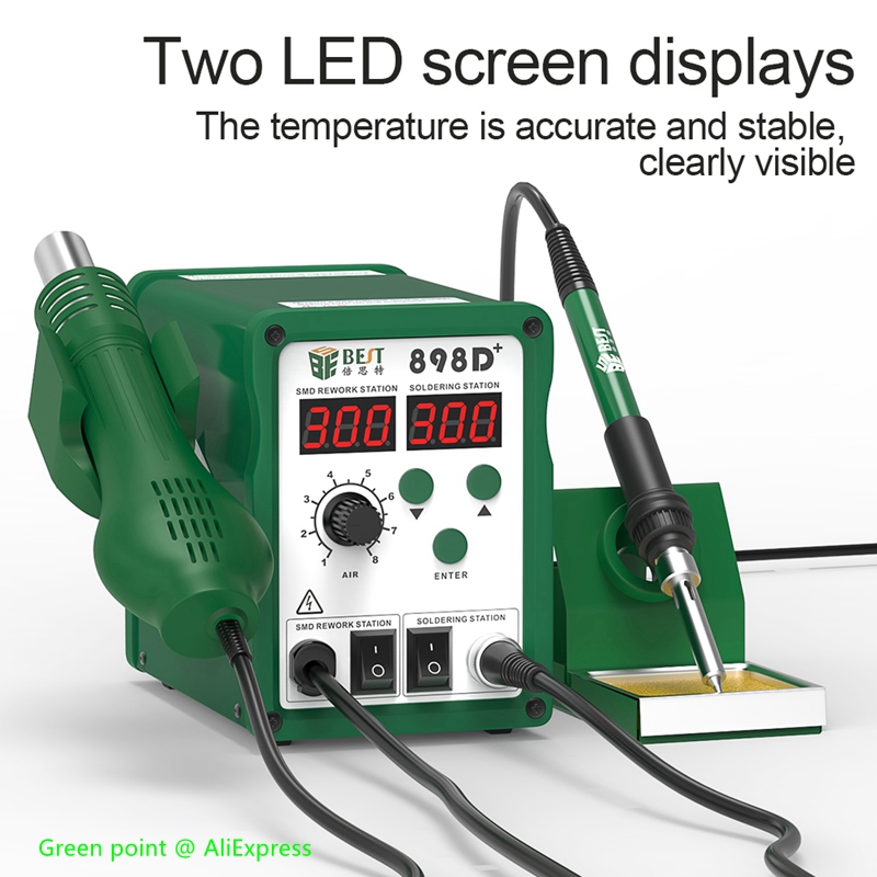 BST-898D+ LED Display 2 in 1 I - Smd Rework Station Hot Air Soldering 2 In 1 review and price