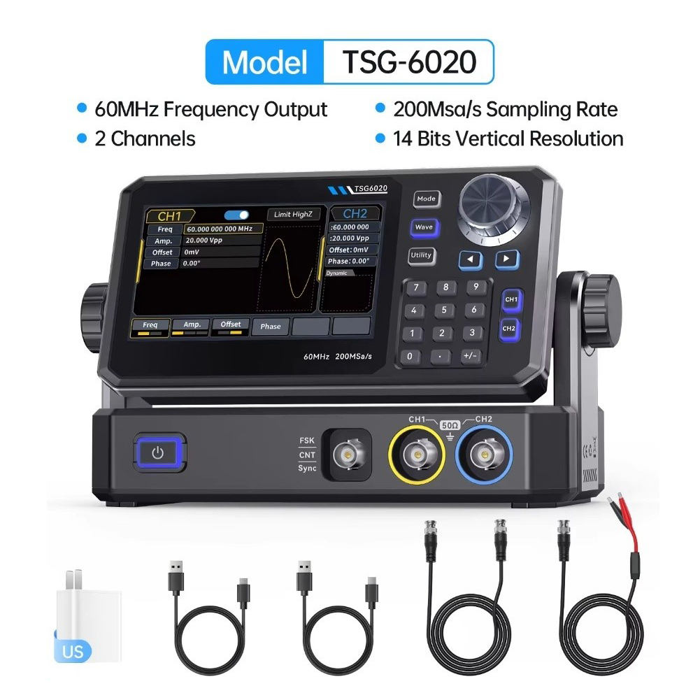 TSG6020 60MHz Dual Channel Fun - Dual Channel Arbitrary Waveform Function Generator 60Mhz review and price